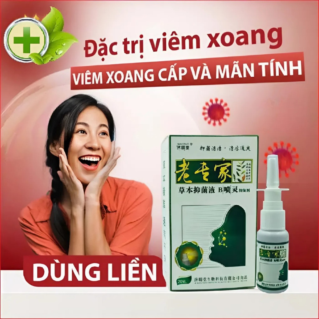 Xịt Thông Mũi Lao Zhuan Jia 20ml Thảo Dược – Làm Sạch Mũi Dịu Nhẹ Dưỡng Ẩm Niêm Mạc Nasal Spray