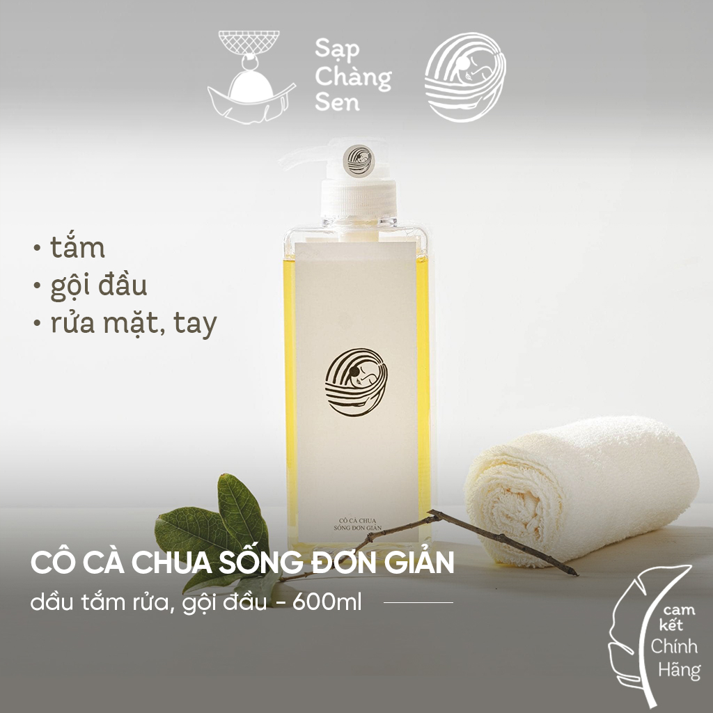 Cô Cà Chua Sống Đơn Giản - Dầu Tắm Rửa Gội Đầu - 600Ml
