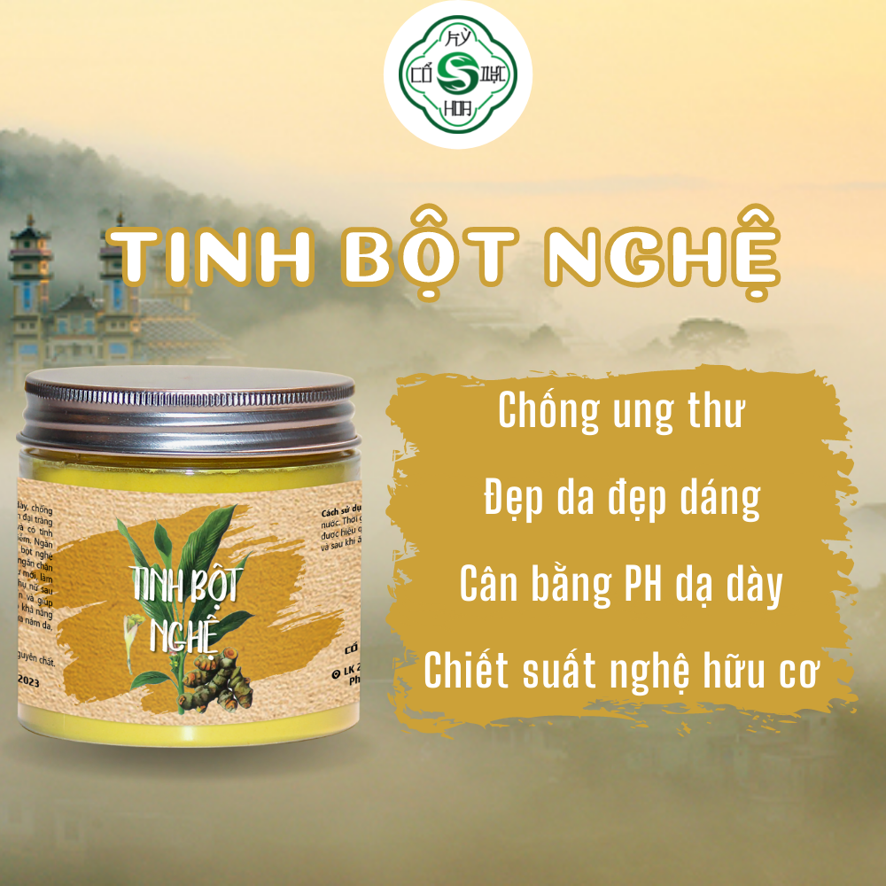 Tinh Bột Nghệ Cổ Dược Kỳ Hoa - Lành Sẹo Giảm Cân Nhanh Chống Viêm Loét Dạ Dày Kháng Viêm Ngăn Chặn Và Hỗ Trợ Điều Trị Viêm Loét Dạ Dày Tá Tràng Tốt Cho Hệ Tiêu Hóa Hỗ Trợ Điều Trị Đau Nhức Xương Khớp Giải Độc Gan