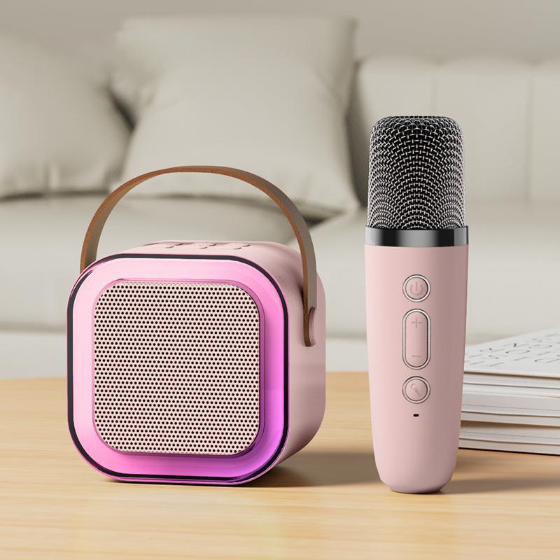 [ BỘ 1 LOA KÈM 1 MIC ] Loa Bluetooth Karaoke Mini K12 kèm mic không dây công suất 10W micro karaoke bluetooth Có Thể Thay Đổi Giọng Dễ Sử Dụng - BẢO HÀNH 1 ĐỔI 1 từ MƯỜNG THANH ROYAL