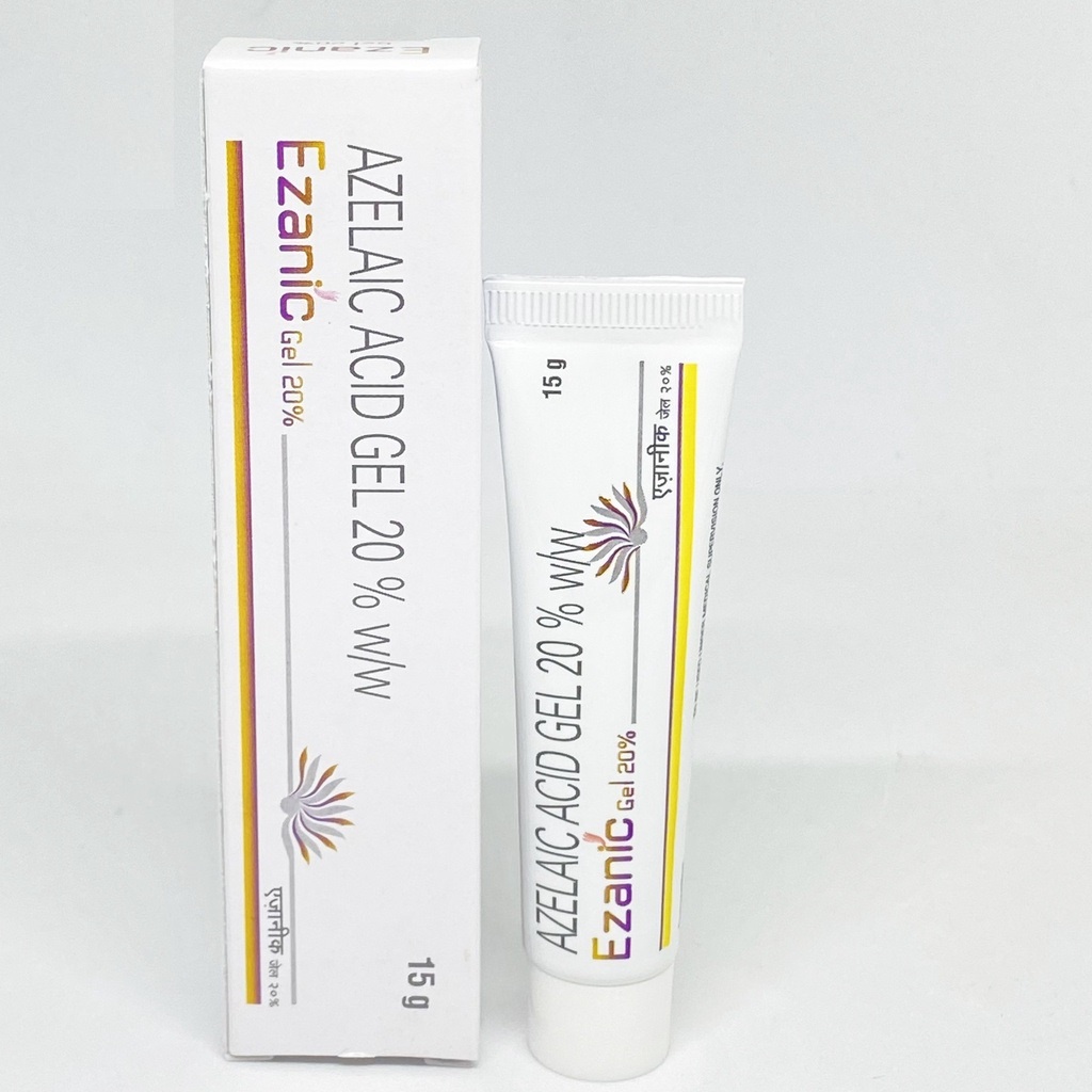 GEL Ezanic 20% azelaic acid Hỗ trợ giảm mụn mờ thâm mụnsáng da (15g)