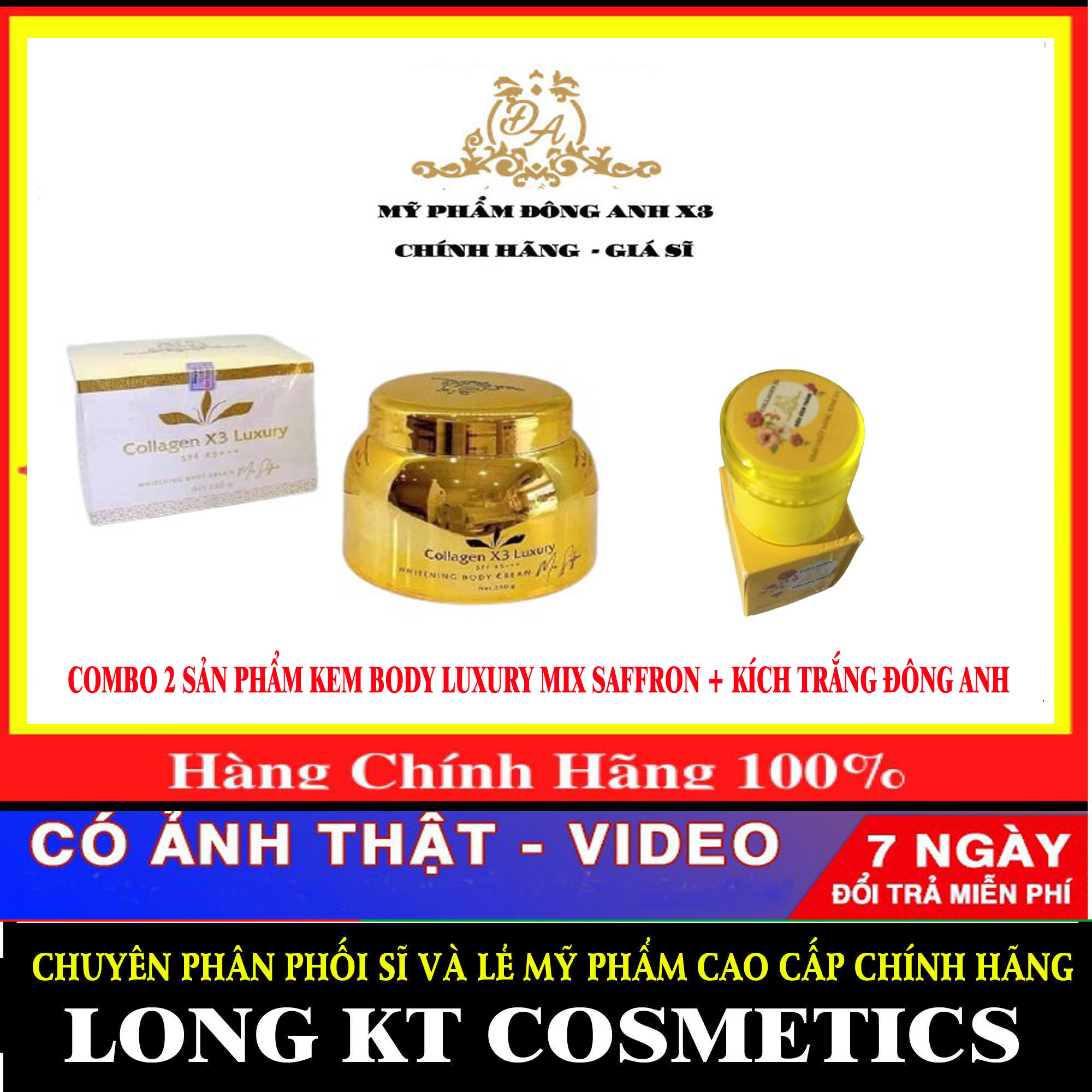 [Team Cào-Chính hãng-Mỹ Phẩm Đông Anh ] Combo Body Luxury + Kích trắng X3 – Chính Hãng Bộ đôi chăm sóc da hoàn hảo