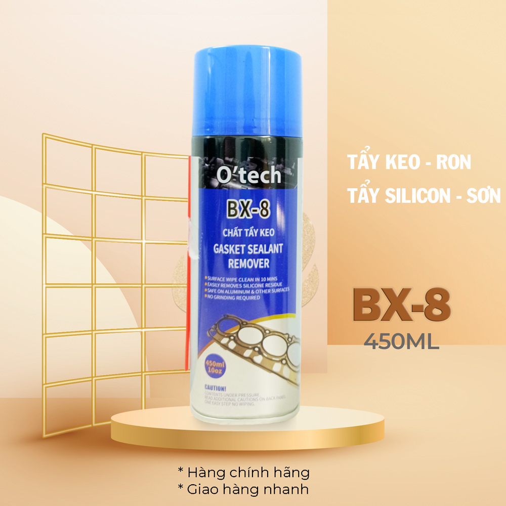 Bình xịt đa năng Chất tẩy keo Otech BX-8 (450ml) Gasket Sealant Remover