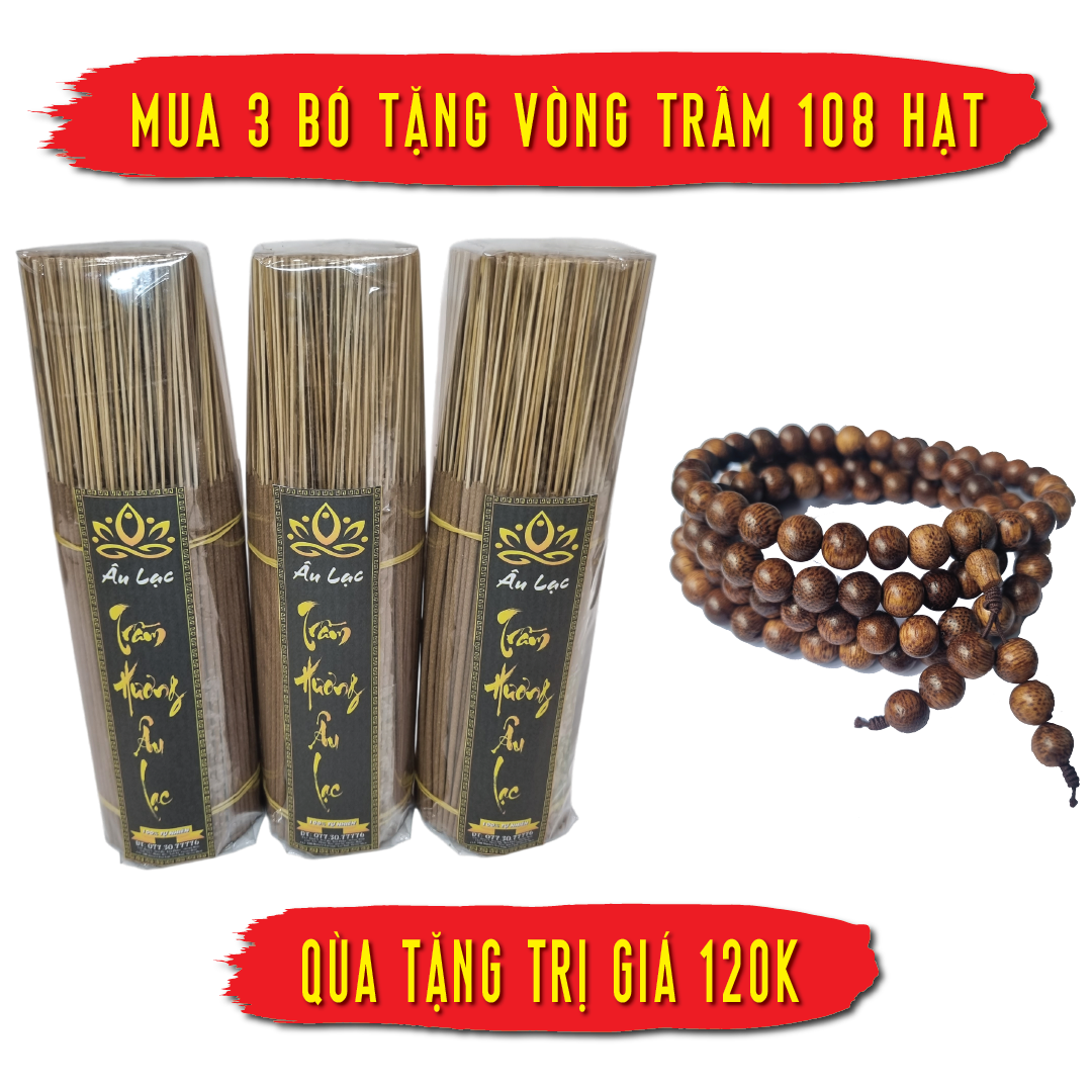 Hương Trầm Âu Lạc Bó 450 Cây - Mùi Thơm Ngọt Dịu Ít Khói Không Cây Mắt Hàng Tự Nhiêu 100% Không Hóa Chất Gía Tận Xưởng.