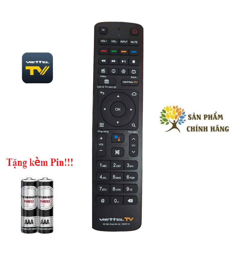 [Hàng chất lượng cao BH 1 năm] Remote Điều khiển giọng nói đầu Box Viettel TV Box  360 - Hàng chính 