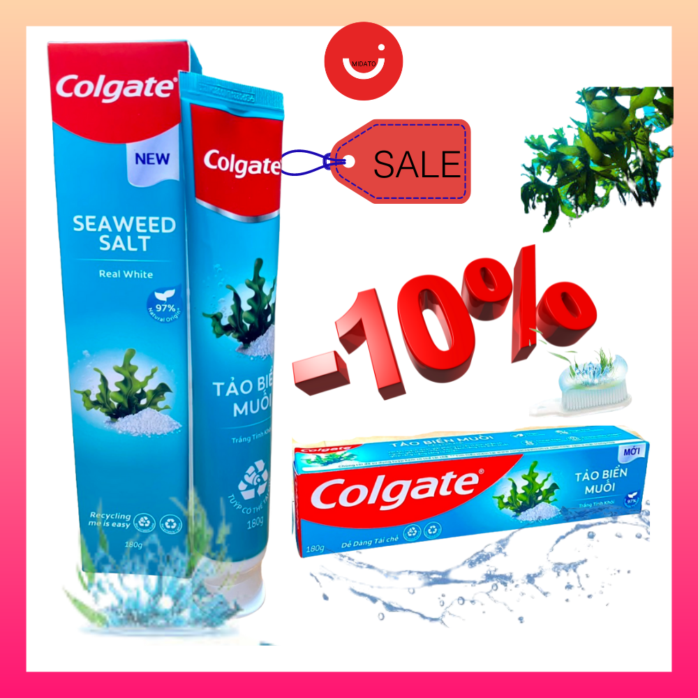 Kem Đánh Răng Colgate Thiên Nhiên Tảo Biển Muối 180Gr