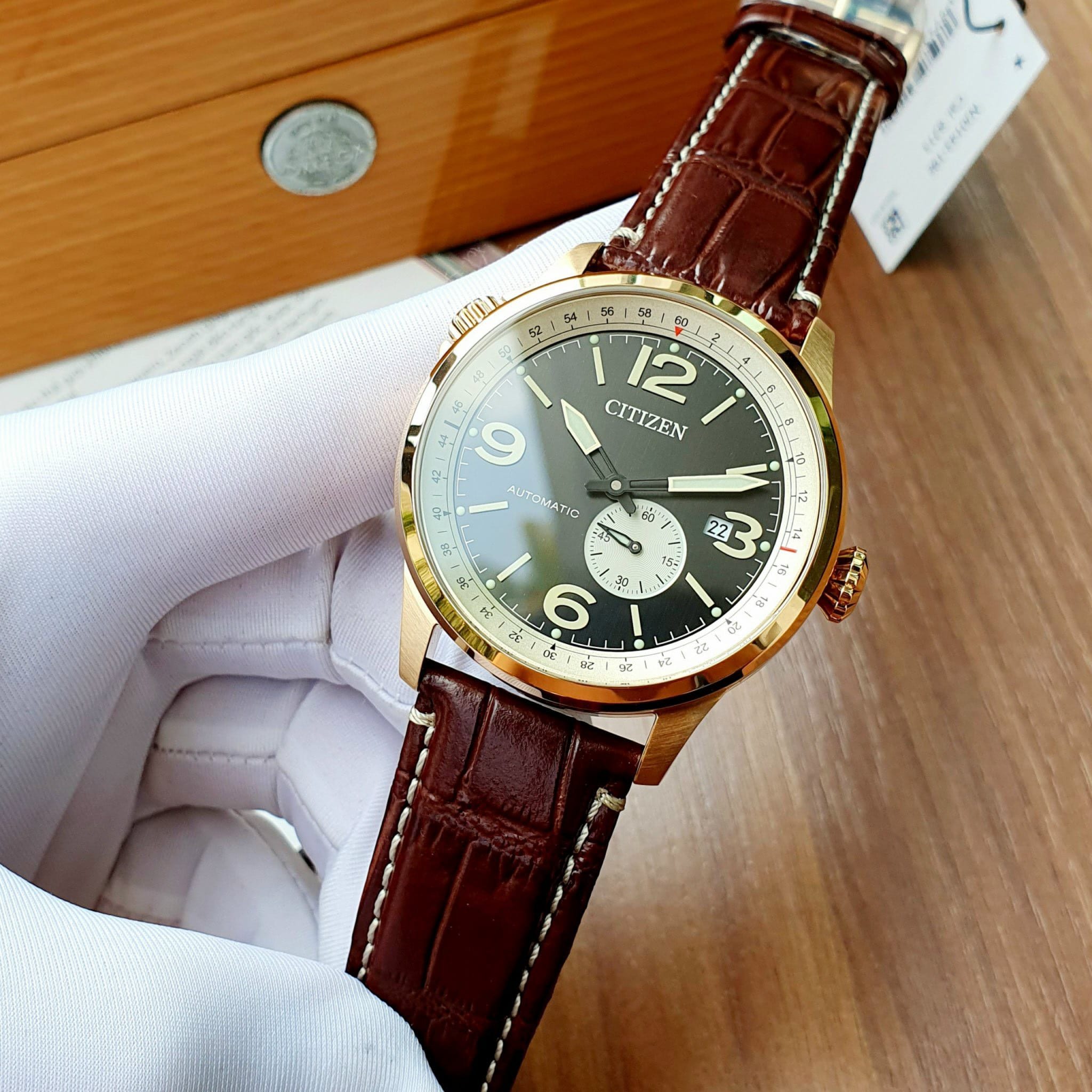 Đồng hồ Nam chính hãng Citizen Automatic NJ0143-19E size 42