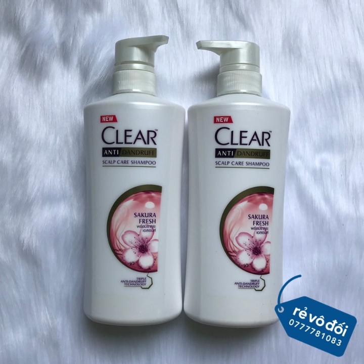 [Hcm][ Mẫu Mới ] Combo 2 Chai Dầu Gội Sạch Gàu Clear Hoa Anh Đào 450Ml - Thái Lan