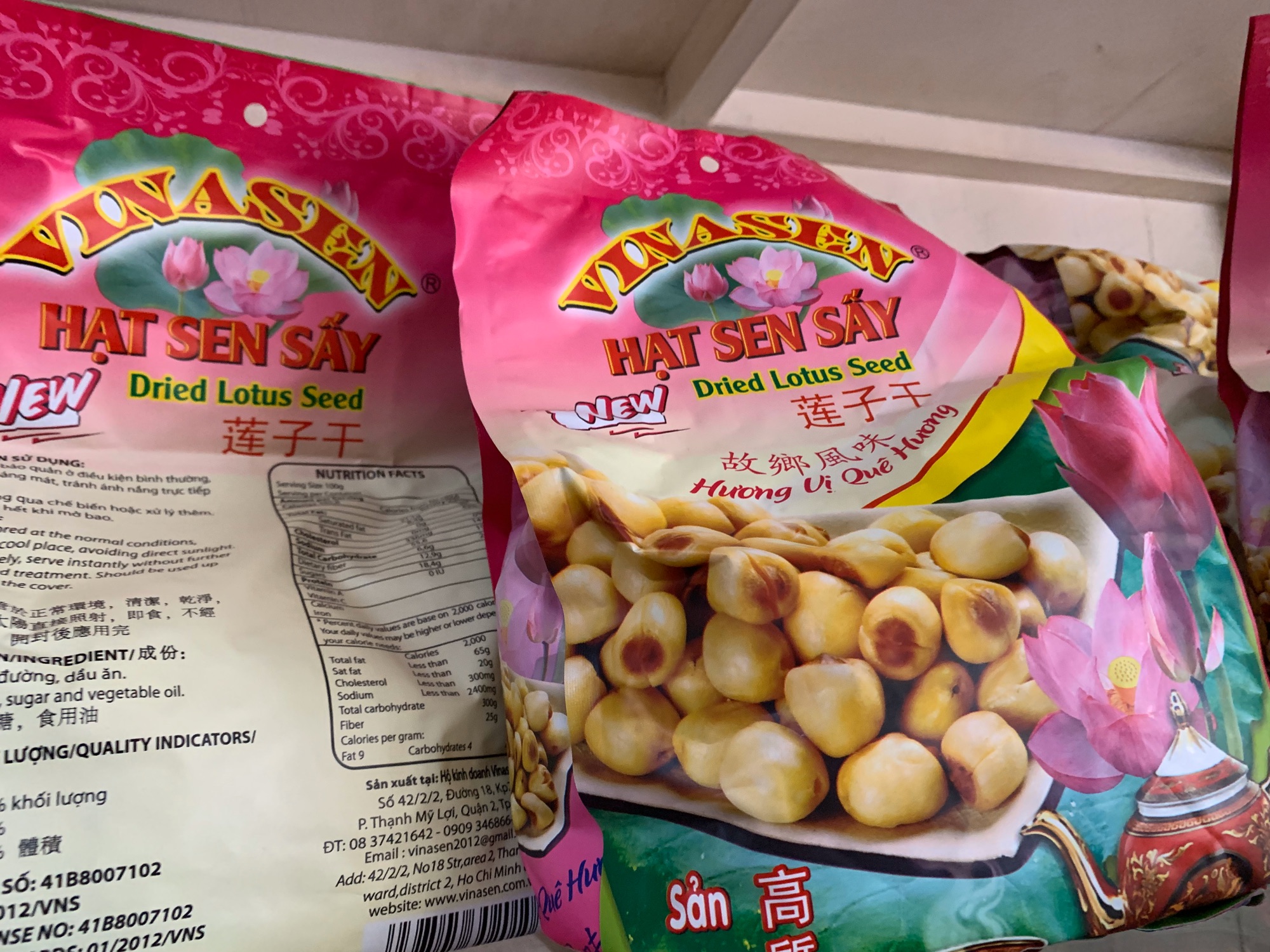 Hạt sen sấy VINASEN (hàng việt nam xuất khẩu)-500g- date MỚI