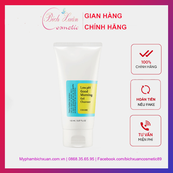 Sữa Rửa Mặt Cosrx Low Ph Good Morning 150Ml Chính Hãng Dạng Gel Chiết Xuất Từ Tràm Trà Ngăn Ngừa Mụn