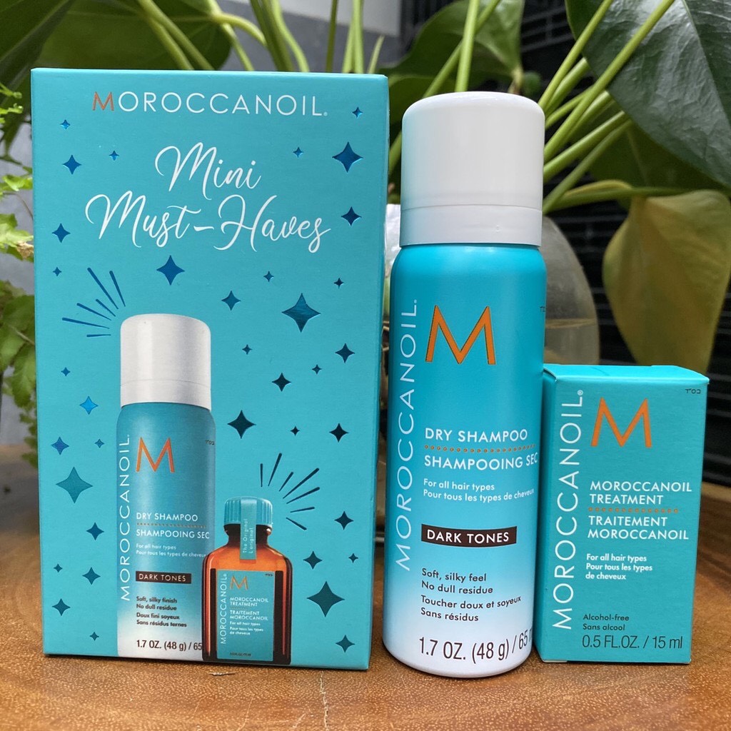 [Hcm]??Chính Hãng ?? Set Dầu Gội Khô Và Tinh Dầu Dưỡng Tóc Moroccanoil 65Ml/15Ml