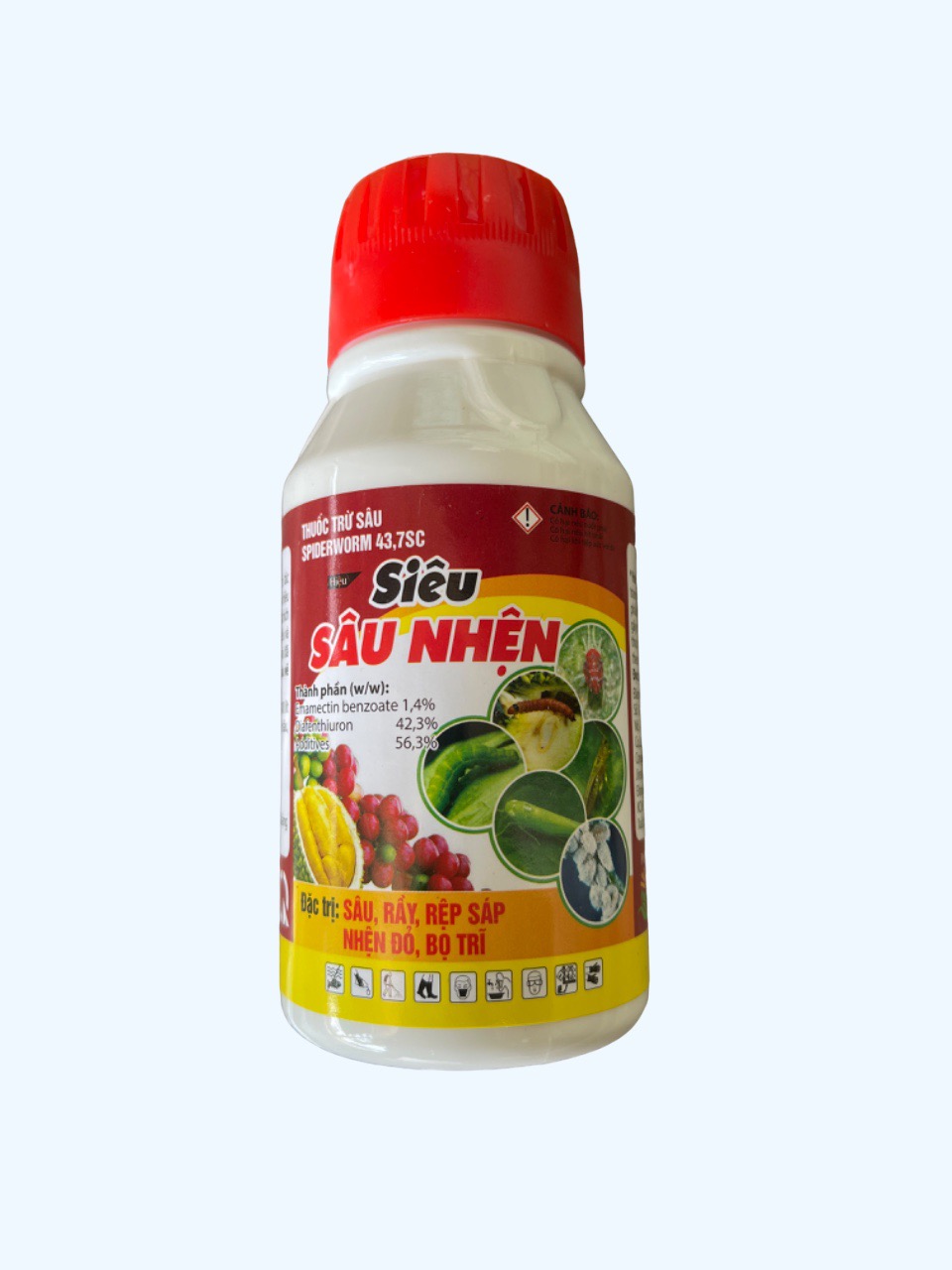 Siêu Sâu Nhện là sản phẩm dùng cho Sâu Rầy Bọ Trĩ Rệp Sáp Nhện Đỏ với thành phần hoạt chất Emamectin