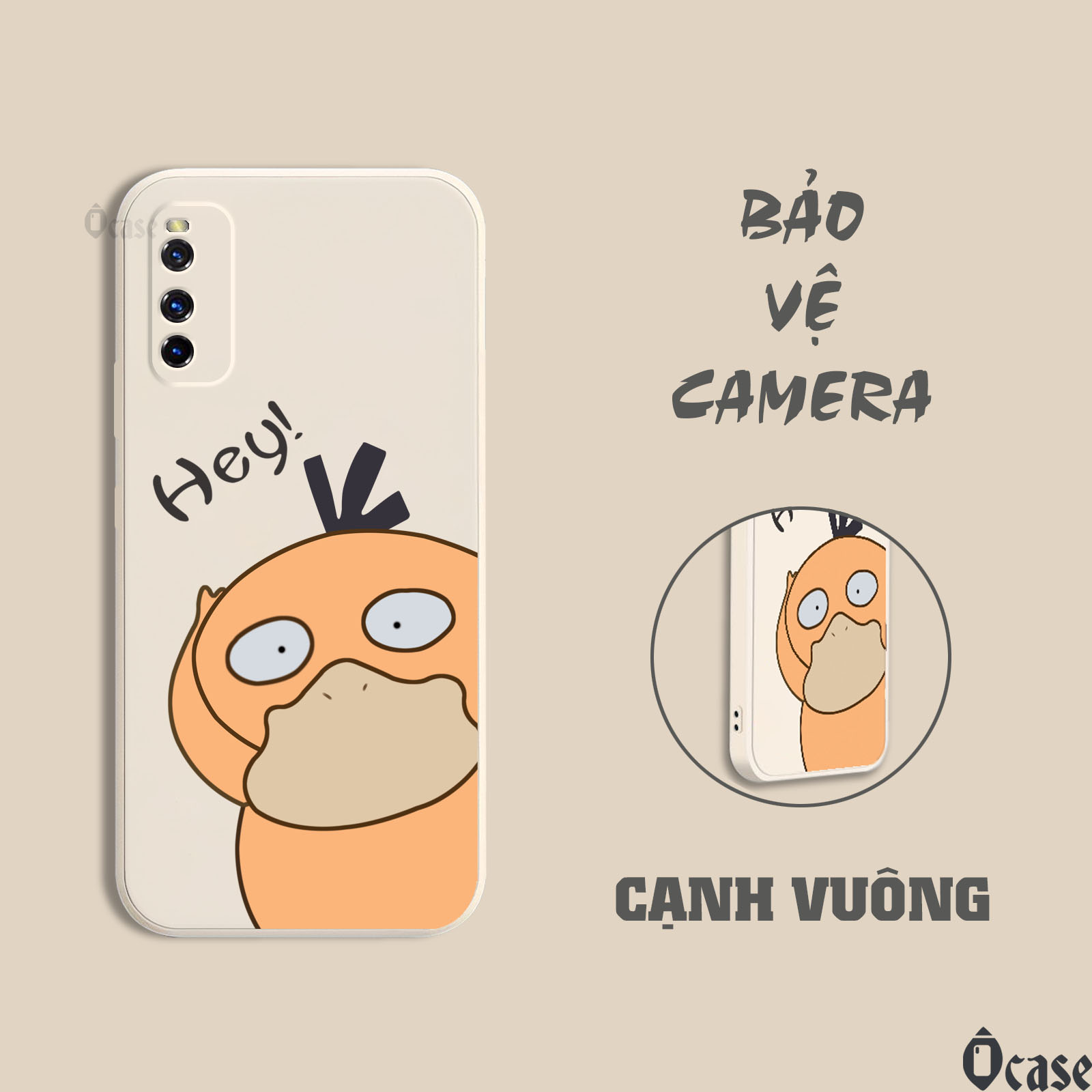Ốp lưng Vivo iqoo Z1 / iqoo Neo 3 in hình Mèo và Vịt vàng cạnh viền vuông có bảo vệ camera