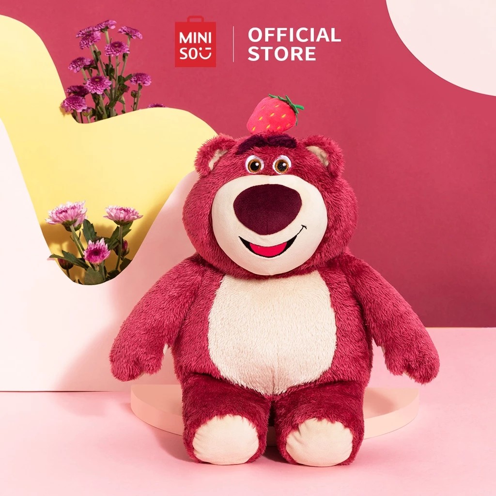 MINISO TOY Story Series Búp bê Lotso Gấu Dâu Đồ chơi nhồi bông Nhập Khẩu