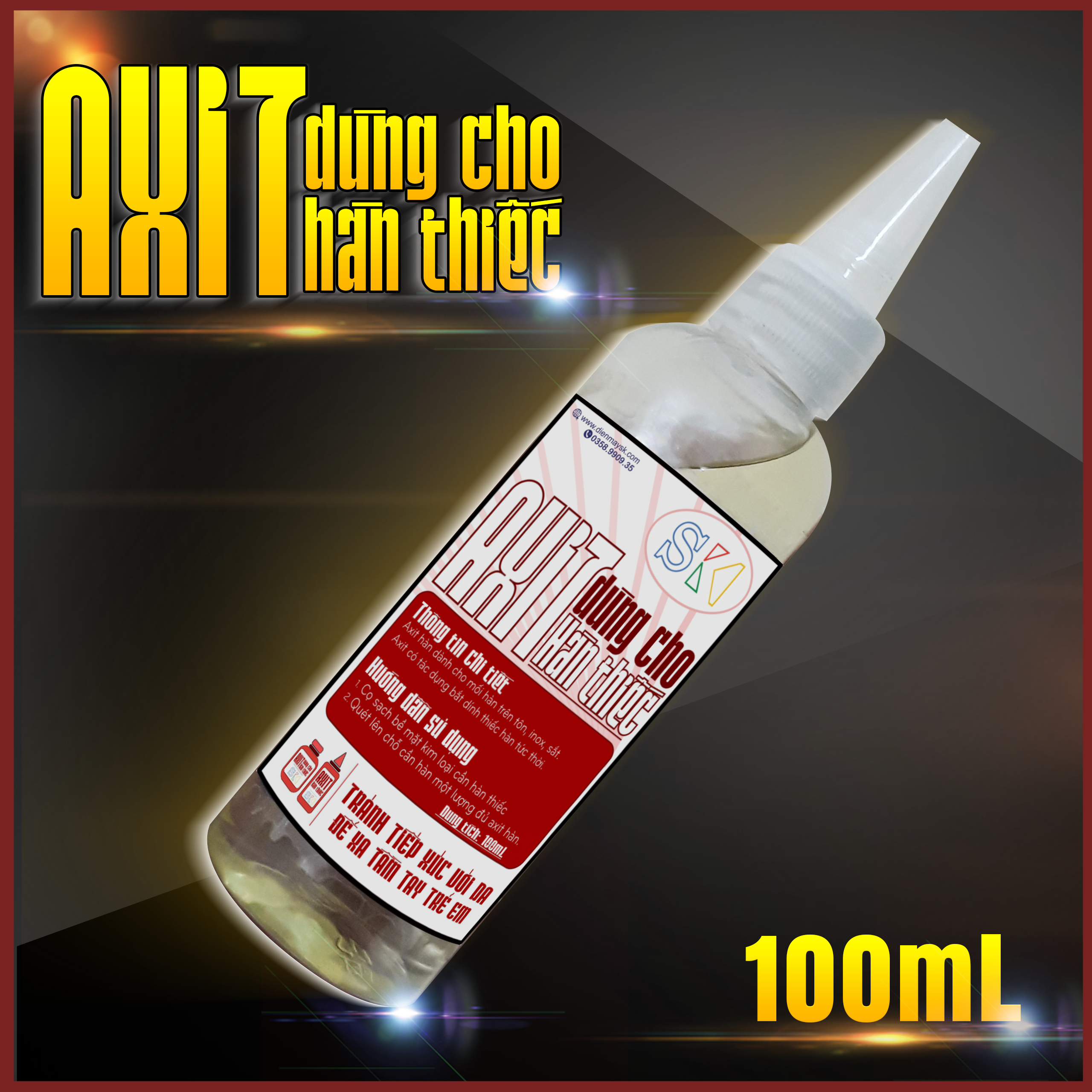 Axit hàn thiếc (chì) chuyên dụng trên tôn thép, inox