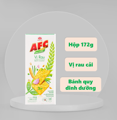 [Hộp 172g] Bánh AFC dinh dưỡng vị rau cải (8 gói x 21.5g)