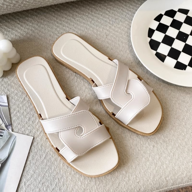 Dép Sandal Đế Dày Siêu Mềm Thoáng Khí Chống Trượt Quai Chéo Phong Cách Hàn Quốc Thời Trang Cho Nữ Mã