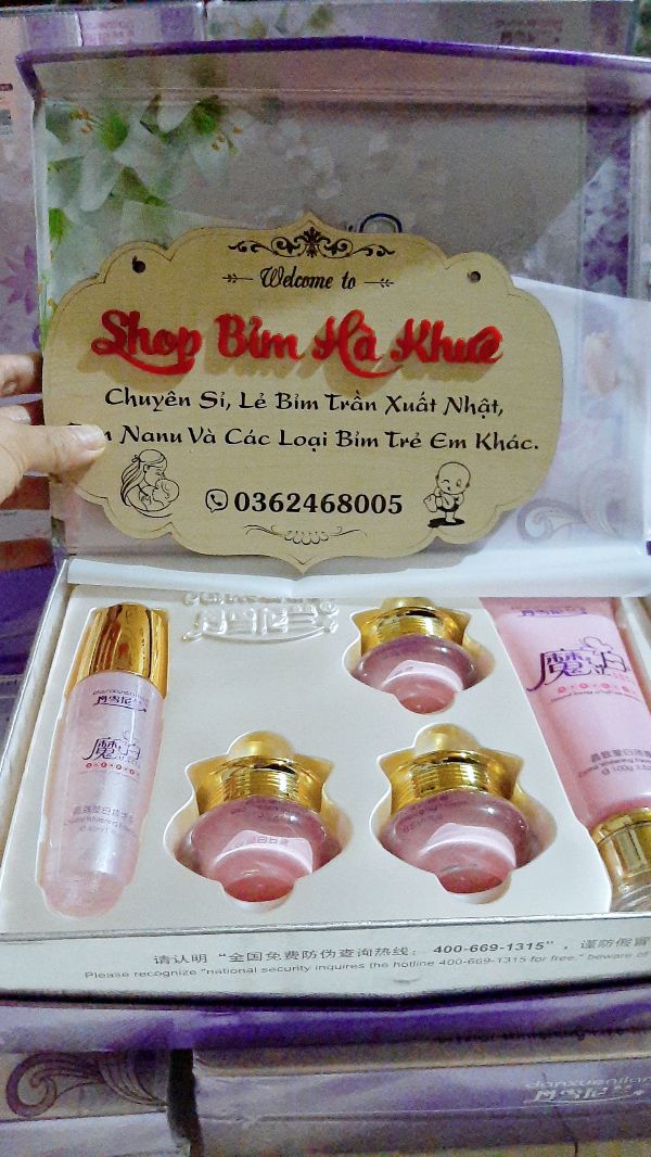 Bộ Hoàng Cung Hồng 5 Món - Kem Ngày Đêm - Serum - Kem Nắng - Sữa Rửa Mặt - Hchl5Min