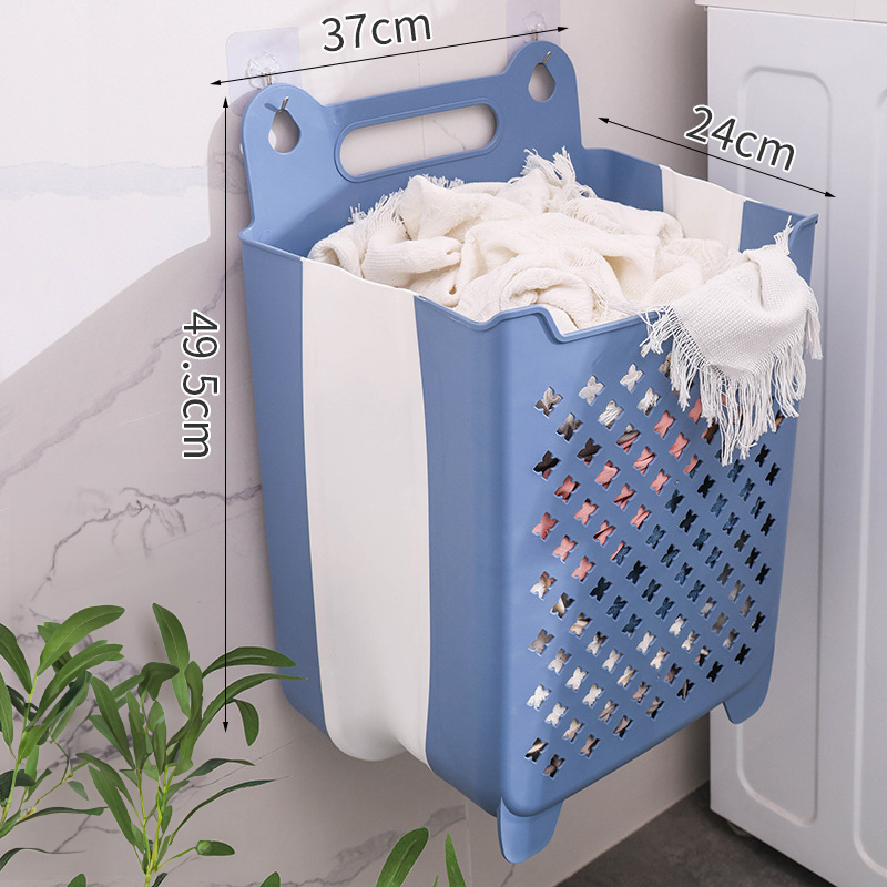 Giỏ Đựng Quần Áo Nhà Tắm Treo Tường Living C Giỏ Nhựa Đựng Đồ Dơ Gấp Gọn Gắn Tường Tiện Dụng