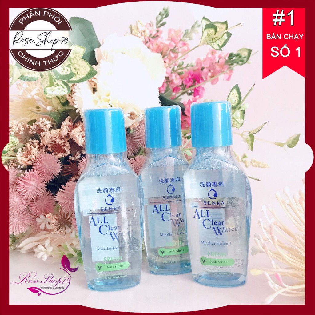 Nước Tẩy Trang Sạch Sâu Thoáng Mịn Giảm Mụn Kiềm Nhờn Tươi Mát Với Tinh Chất Trà Xanh Uji Tươi Mát Senka 70Ml