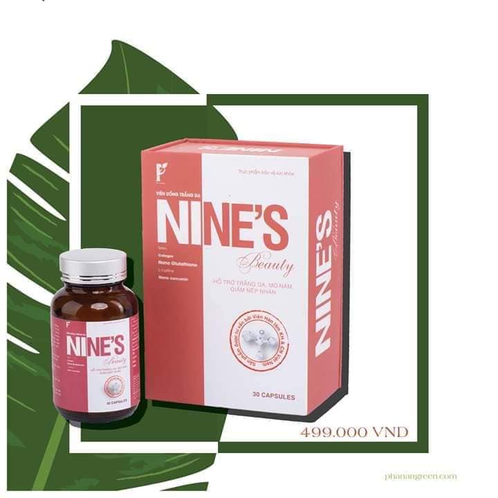 (CHÍNH HÃNG) Nine’s beauty - viên uống trắng da: hỗ trợ trị nám da tàn nhang nếp nhăn tăng nội tiết tố nữ
