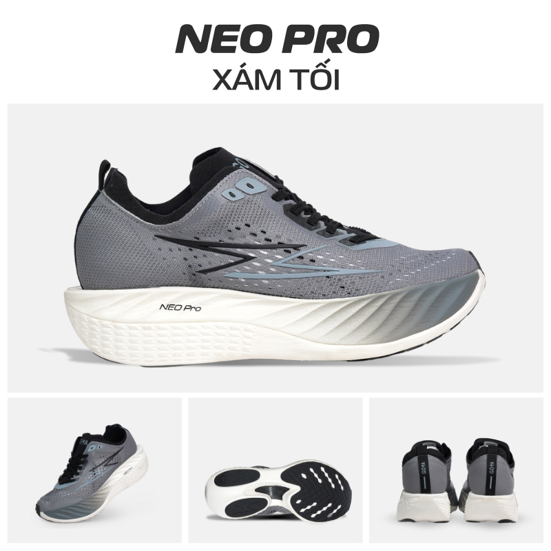 Giày thể thao chạy bộ đế Full Carbon nam nữ Goya Neo PRO năm 2026 full màu - Bức tốc mạnh mẽ siêu nh