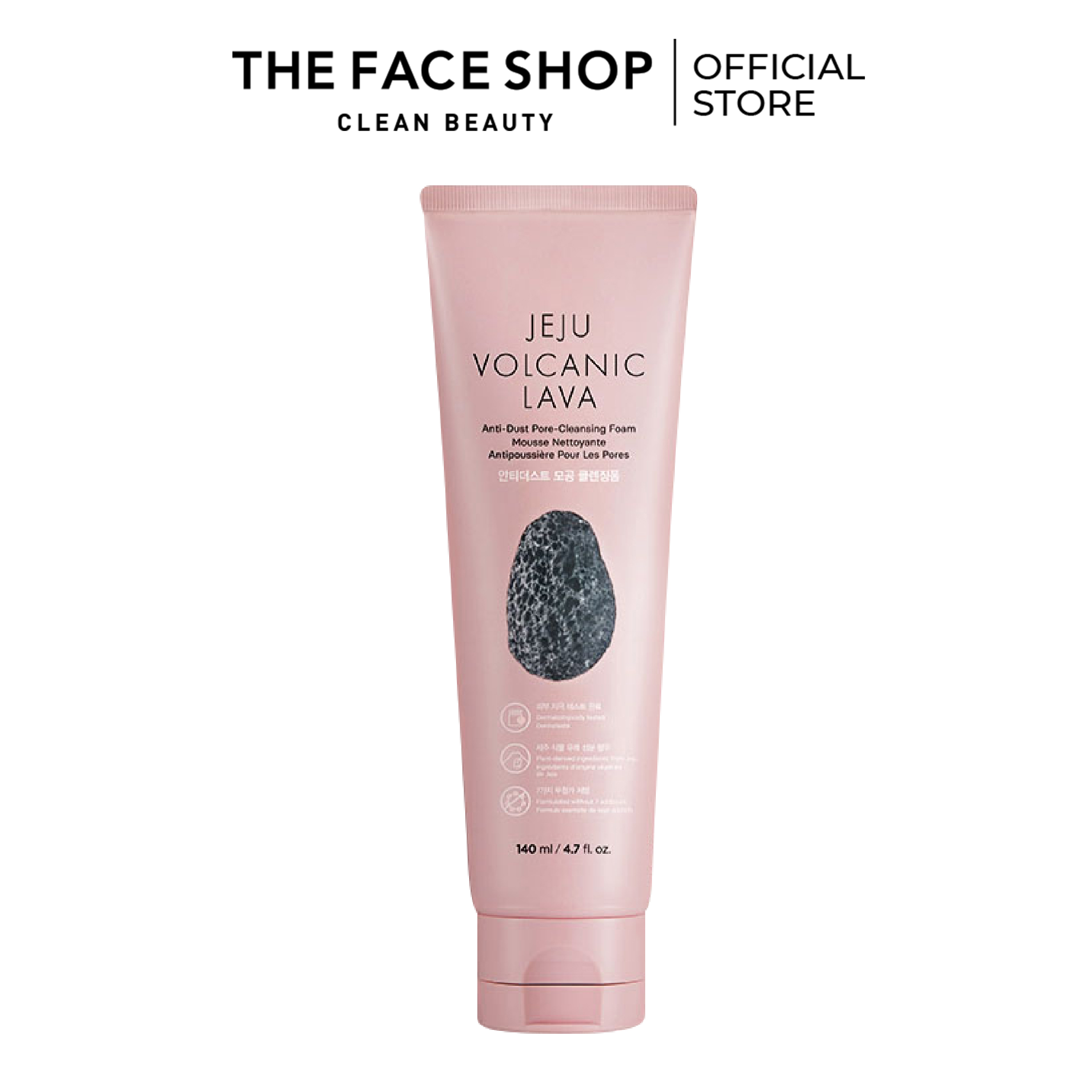 Sữa Rửa Mặt Làm Sạch Lỗ Chân Lông Thefaceshop Jeju Volcanic Lava Anti Dust Pore Cleansing Foam 140ml