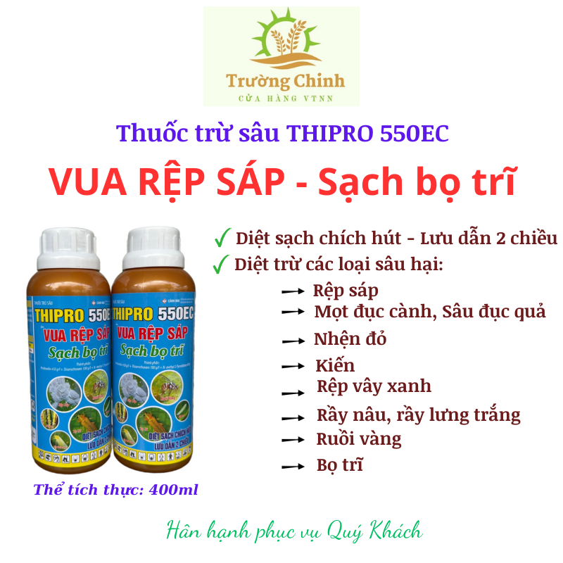 Thuốc trừ sâu THIPRO 550EC - VUA RỆP SÁP - Sạch bọ trĩ _Rệp sáp Ruồi vàng Rầy nâu Rầy lưng trắng Rầy