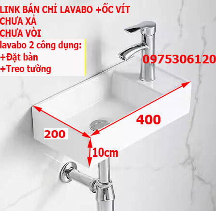 LAVABO MINI NHỎ Chậu rửa mặt lavabo chữ nhật treo tường hay đặt bàn 03NA thương hiệu NA.GRAND men NA