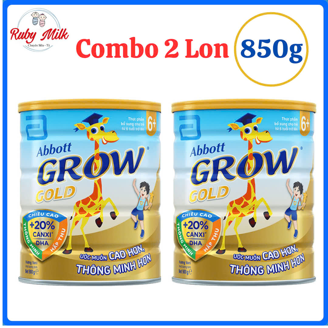 Combo 2 Lon Sữa bột Abbott Grow Gold 6+ Lon 800g (Cho Bé Từ 6 Tuổi)