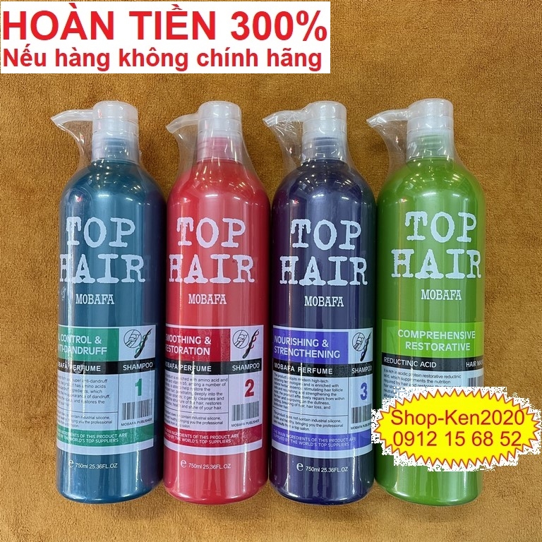 Cặp Dầu Gội Xả Tophair Top Hair Mobafa 750Ml X2 Tophair Mobafa Phục Hồi Tóc Chống Gàu Chống Rụng Tóc