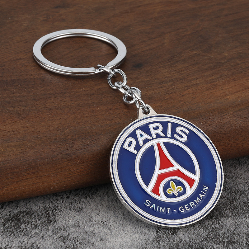 Móc treo chìa khoá kim loại logo các CLB đội bóng PSG WOrld cup Chelsea arsenal Dortmund MU Manchester United City balo móc treo cặp