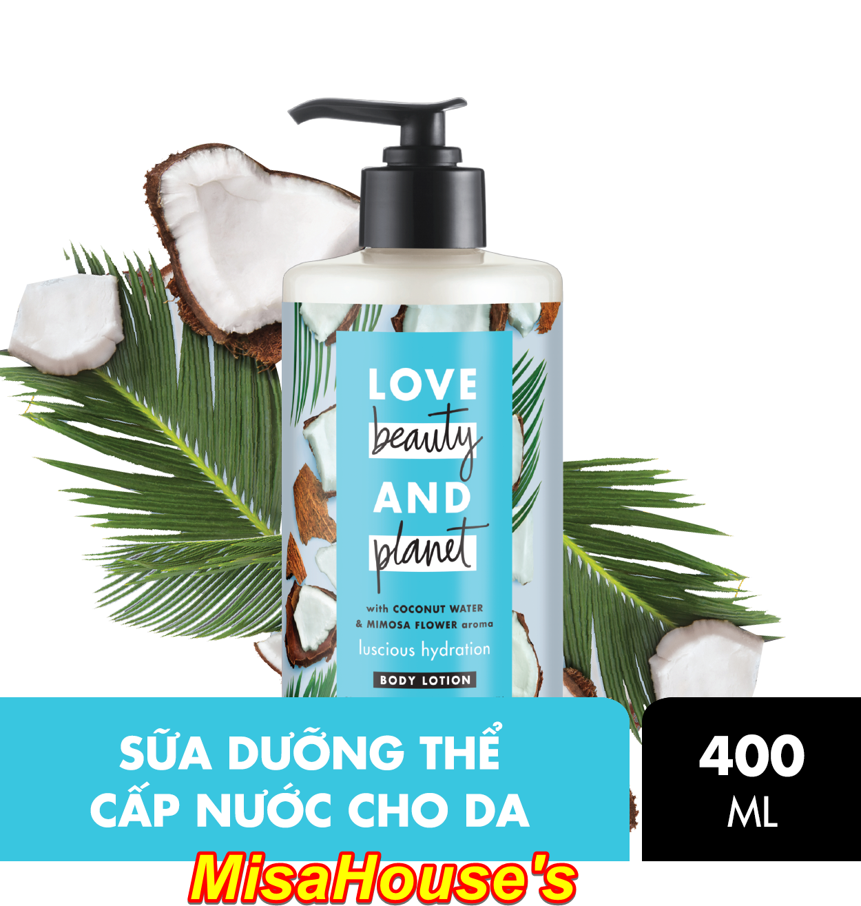 Sữa Dưỡng Thể Phục Hồi Da Khô Love Beauty And Planet Luscious Hydration 400Ml