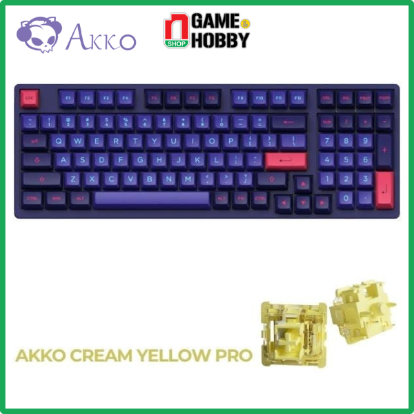 Bàn phím cơ AKKO 3098 NEON - RGB / AKKO Cream Yellow Pro / PBT Double-Shot