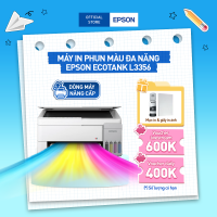 Máy in phun đa năng Epson EcoTank L3356 | In Scan Copy | In qua WiFi & Di động | Chi phí in thấp | 5760 dpi