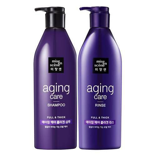 Bộ Dầu Gội Xả Chống Lão Hóa Mise En Scene Aging Care 680Ml( Màu Tím)