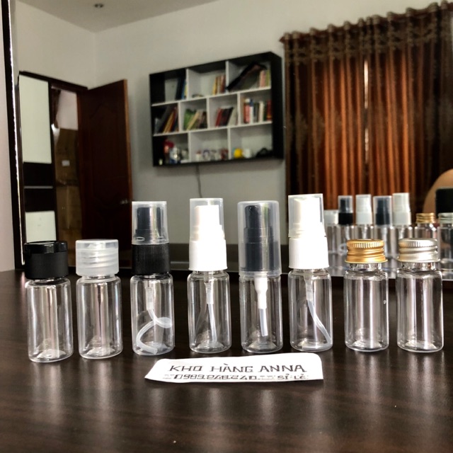 5 CHAI CHIẾT MỸ PHẨM -  5 CHAI PET NHỰA TRONG SUỐT NẮP BẬT đủ kích thước 10ML /20ML /30ML /50ML /100ML  - 5 CÁI CHAI NHỰA TỐT ĐỦ KÍCH CỠ NGUYÊN LIỆU LÀM MỸ PHẨM - CHAI NHỰA HÀNG XUẤT KHẨU LOẠI TỐT