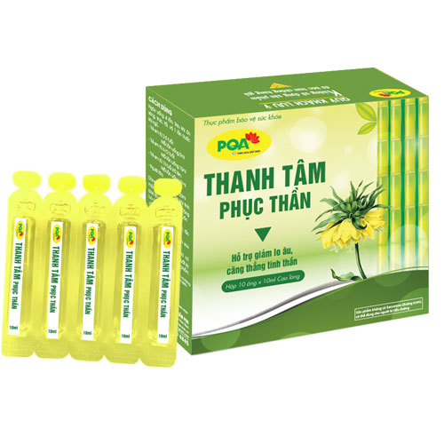 Pqa Thanh Tâm Phục Thần Hộp 10 Ống Dùng Cho Người Hay Hồi Hộp Lo Lắng Dễ Bị Sợ Hãi Thần Trí Căng Thẳng Trầm Cảm Cáu Giận.