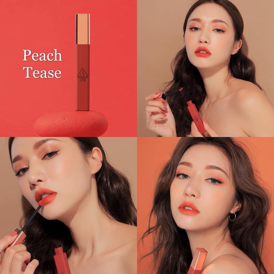 Son Kem Hàn Quốc Peach Teasse Siêu Lì Mềm Mịn