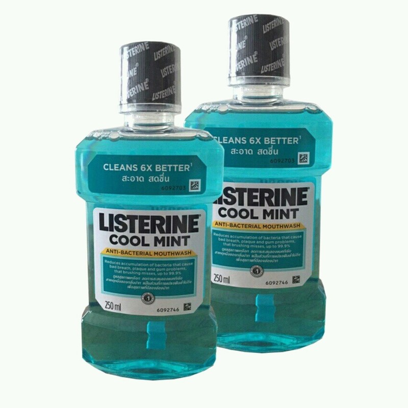 [Hcm]Combo 2 Chai Nước Súc Miệng Listerine Thái Lan Chai 250Ml