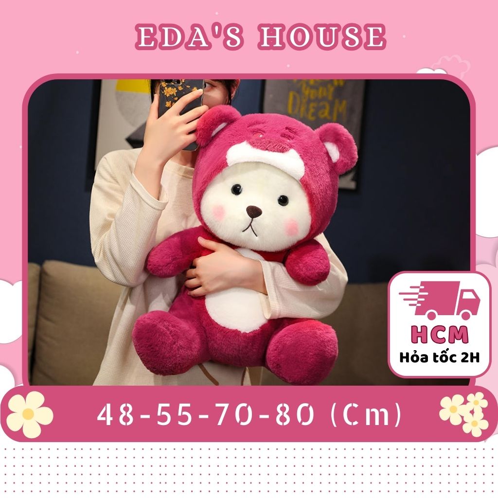 (HCM-Hỏa tốc 2h) Gấu bông dâu Lotso Lena xinh xắn cute đủ size từ nhỏ đến lớn EDAS HOUSE