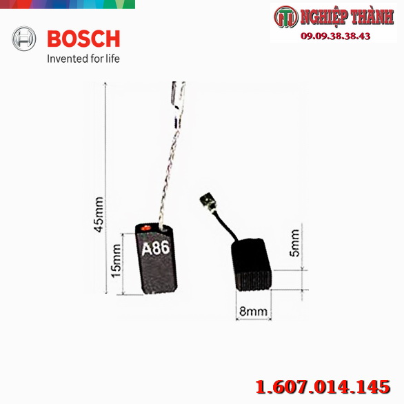 Chổi than BOSCH GWS 060/ GWS6-100 / GWS8-100 (1607014145) CHÍNH HÃNG