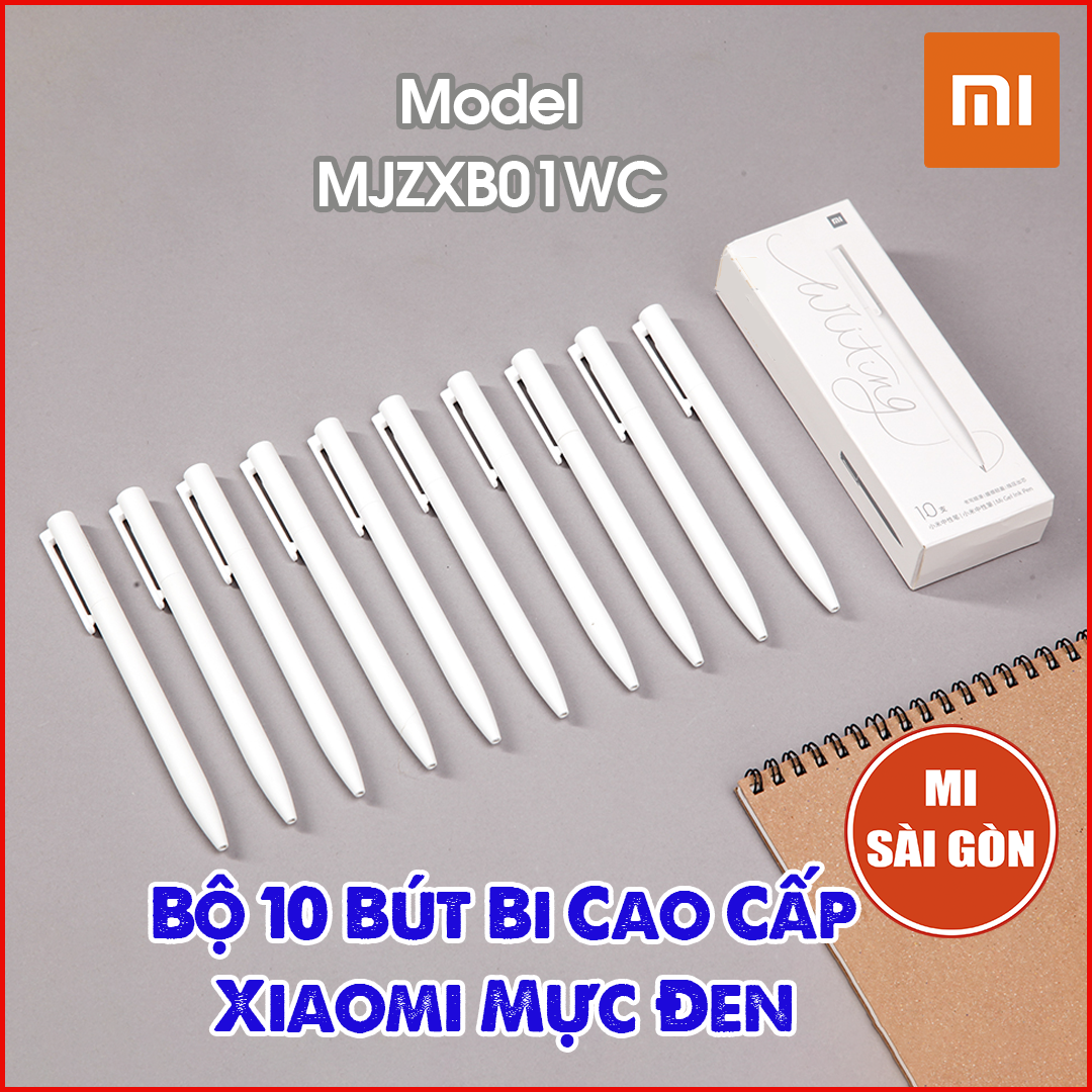 [Hỏa Tốc HCM] 1 HỘP 10 Bút Bi TRẮNG Cao Cấp Xiaomi Mực Đen