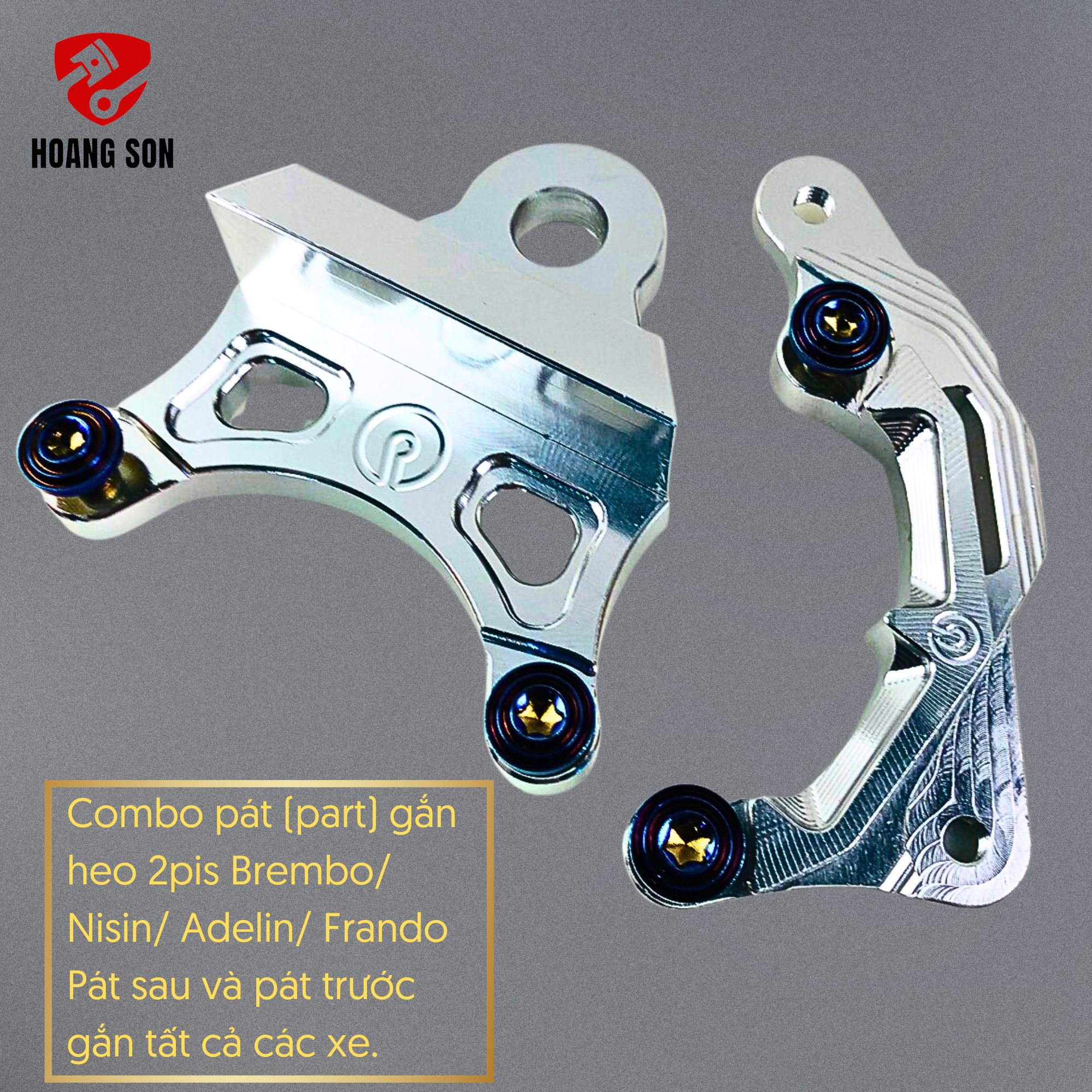COMBO part gắn heo dầu 2pis Brembo/ Nisin/ Adelin/ Frando-pát trước heo 2pis Brembo/ Nisin/ Adelin/ 