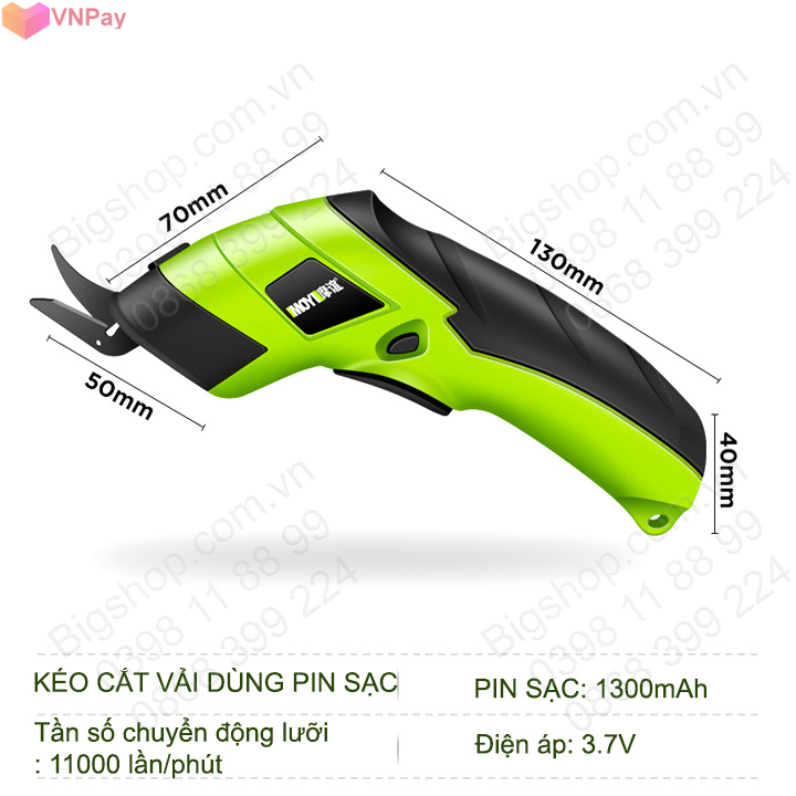 Máy cắt vải cầm tay chạy pin sạc cắt vải-da-bìa carton-tấm nhựa PVC đa năng