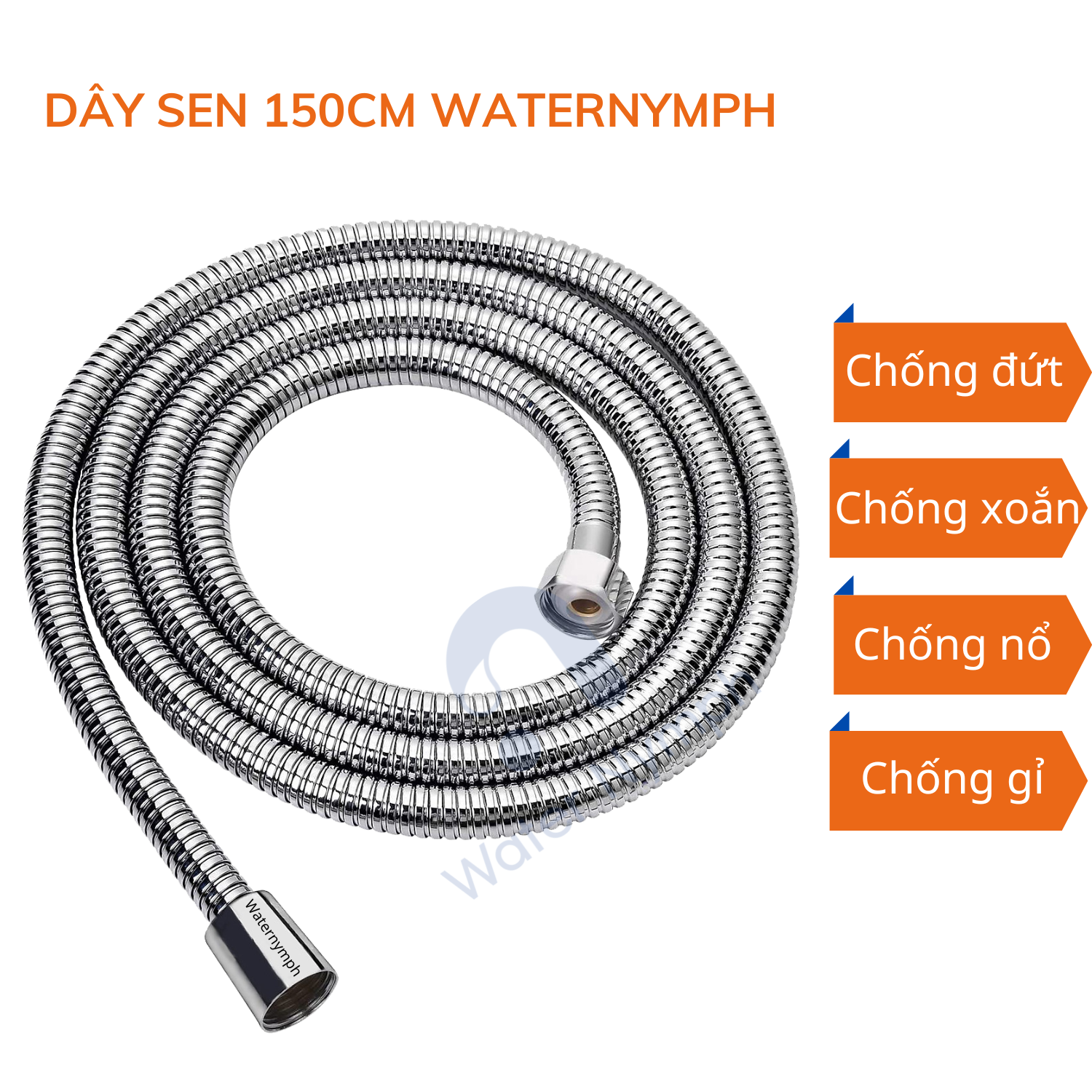 Dây vòi xịt vệ sinh vòi sen tắm chống xoắn chống đứt chống nổ dây chịu áp lực cao Waternymph