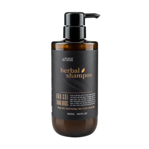 Dầu Gội Thảo Dược HERBAL SHAMPOO - Chăm Sóc Mái Tóc Suôn Mềm, Bóng Mượt - Chính Hãng Pizkie - 500ml