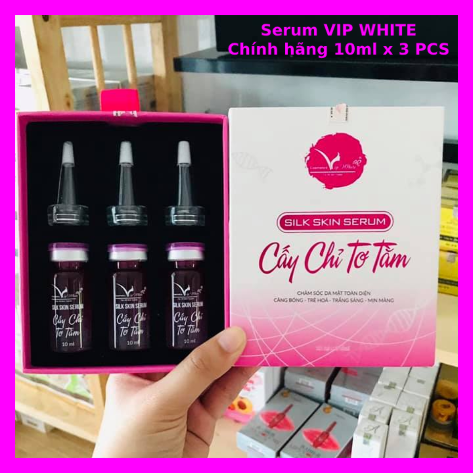 Cấy Chỉ Tơ Tằm Vip White - Combo 3X10Ml