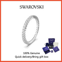 ♈ Swarovski ♈ Nhẫn thời trang nữ Nhẫn Vittore kim cương trắng cắt tròn bạc nguyên chất S925 Quà tặng Lễ tình nhân Quà tặng sinh nhật
