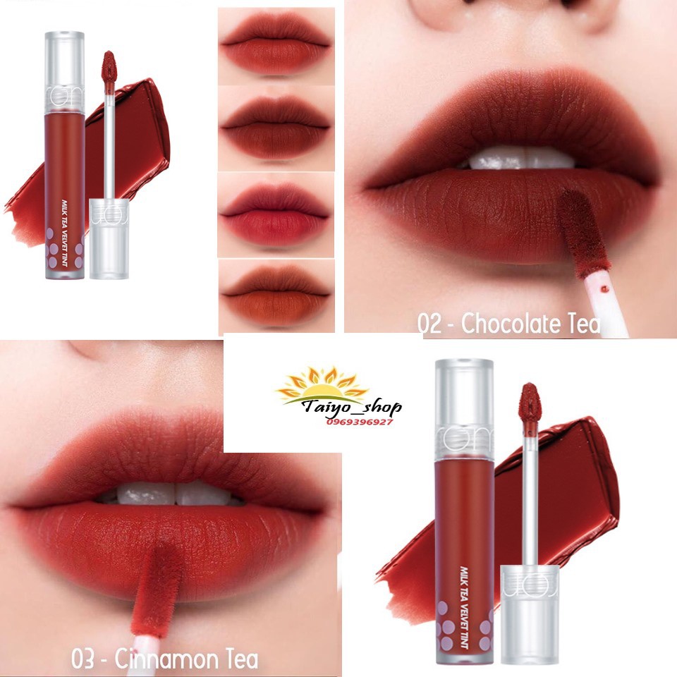 Son Kem Lì Mịn Mượt Như Nhung Romand Milk Tea Velvet Tint 4.4G